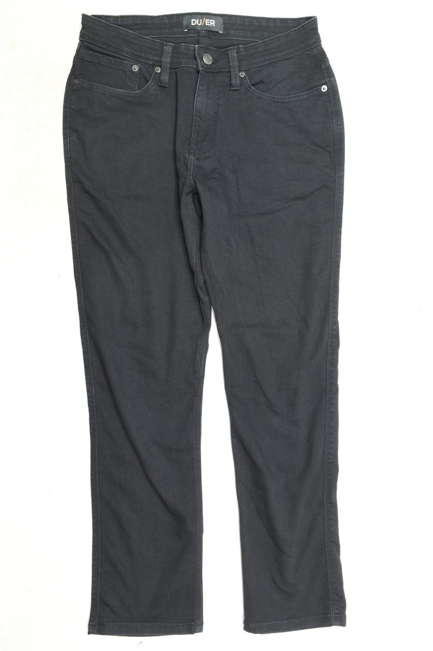 DU/ER L2X Relaxed Taper Jeans Mens 31x30 Black Coolmax Cotton Stretch
